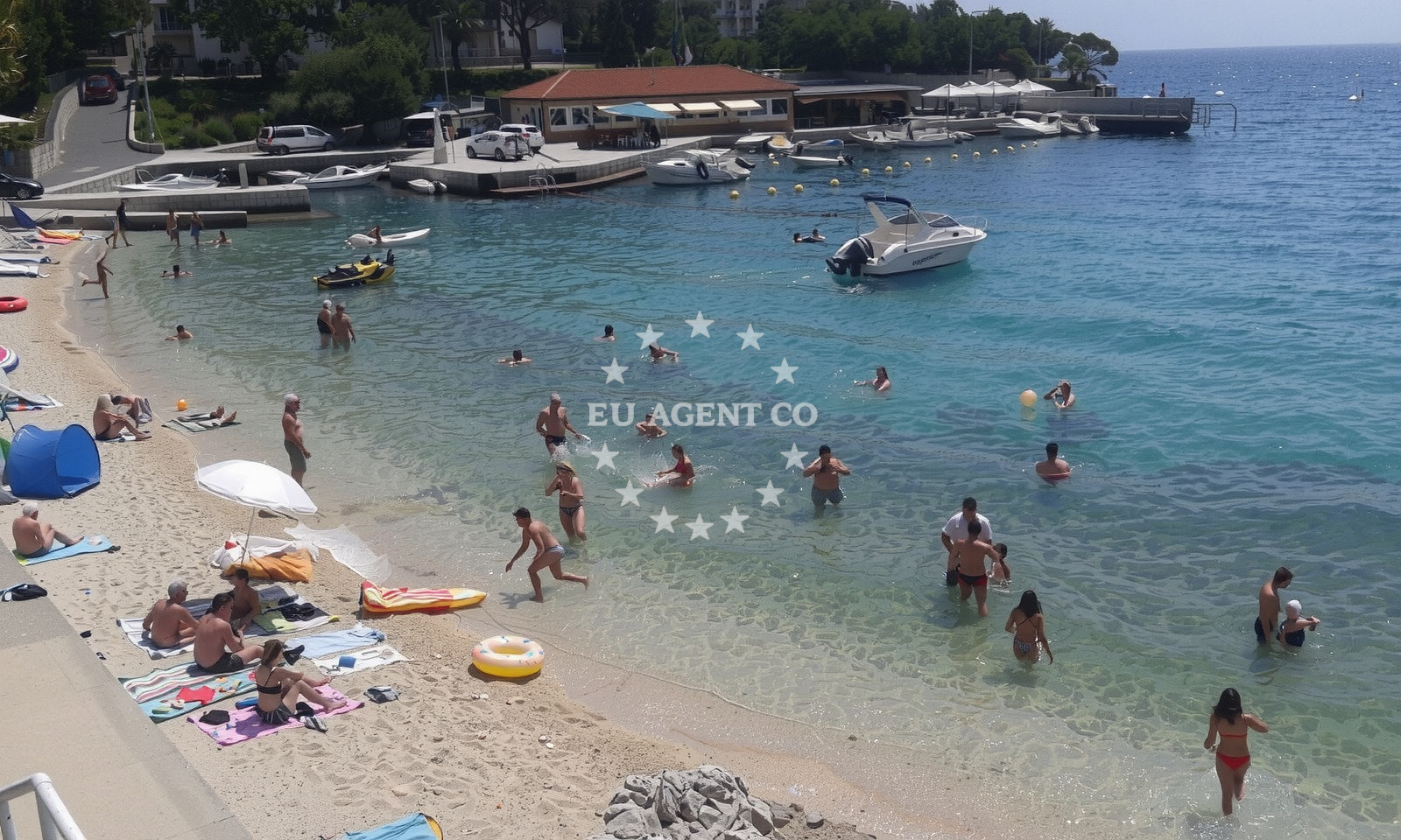 Shoreline and swimming area at Uvala Povile in 19. dalmatinske divizije 27, Povile kuća, Novi Vinodolski