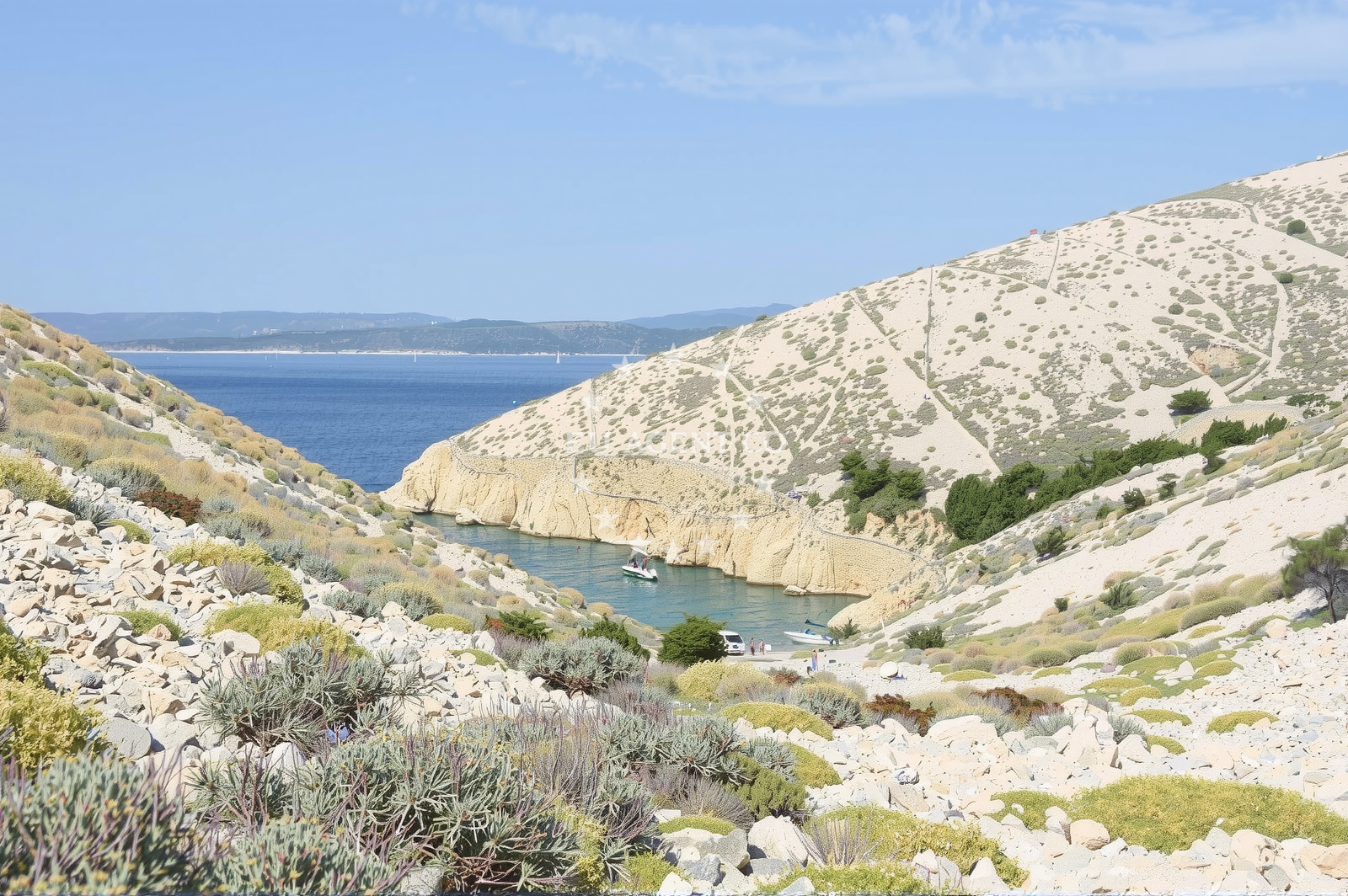 Sea and coastal view of Uvala Stara Baska II in Vela Draga 21, Punat, Punat