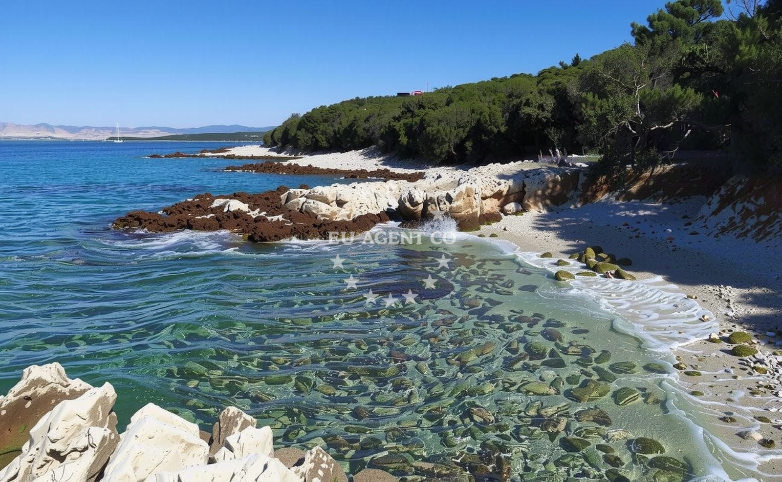 Sea and coastal view of Uvala Valsika in Supetarska Draga 318, Rab
