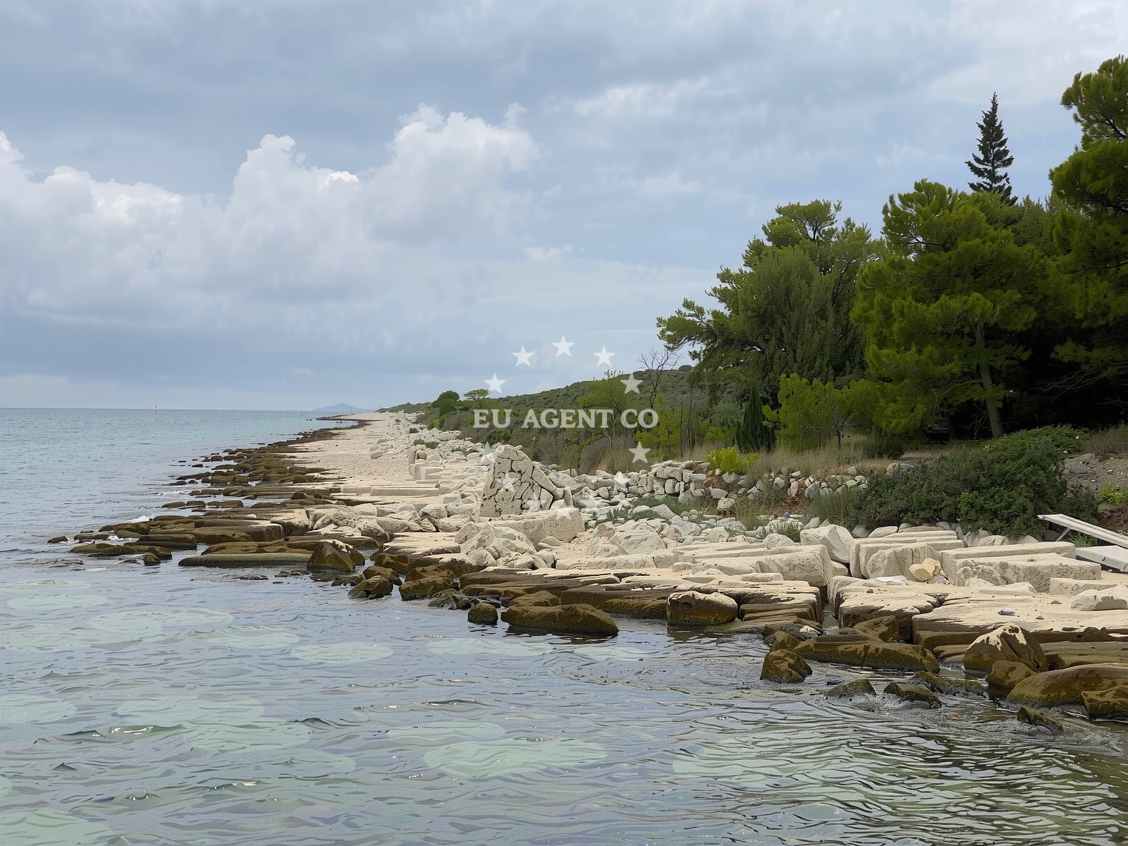 Sea and coastal view of Uvala Zeline in Glavičine 44, Tkon