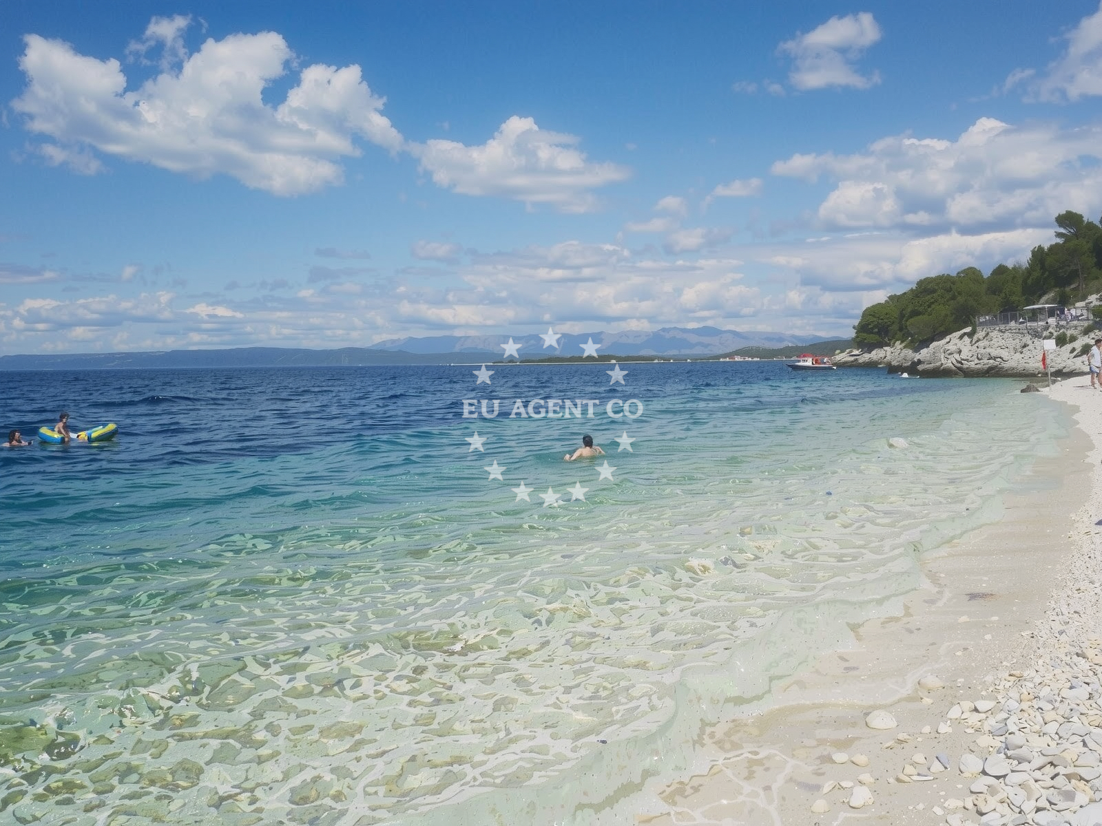 Sea and coastal view of Vaja Bay in 252 Račišće, Račišće