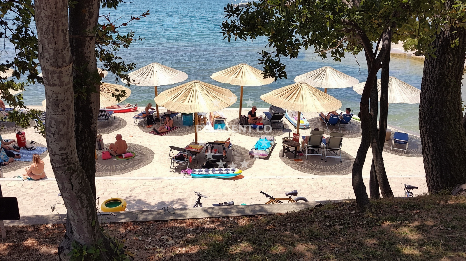 Shoreline and swimming area at Vala beach in Bijela uvala, Poreč