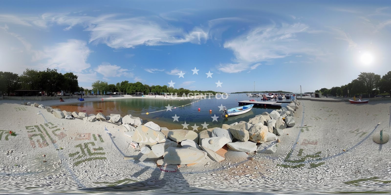 Additional view of Vala beach in Bijela uvala, Poreč