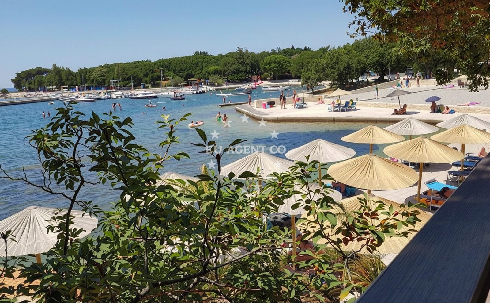 Additional view of Vala beach in Bijela uvala, Poreč