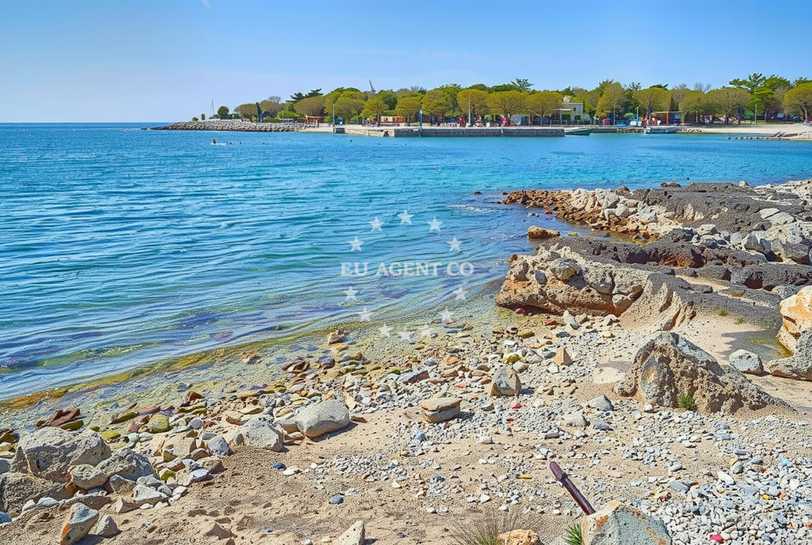 Additional view of Vala beach in Bijela uvala, Poreč