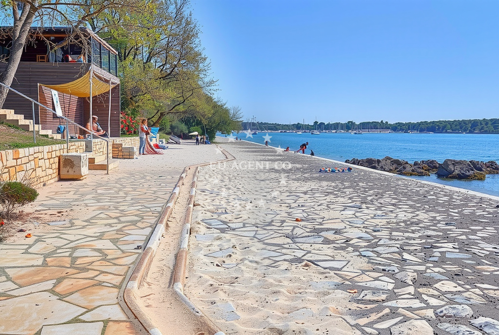 Additional view of Vala beach in Bijela uvala, Poreč