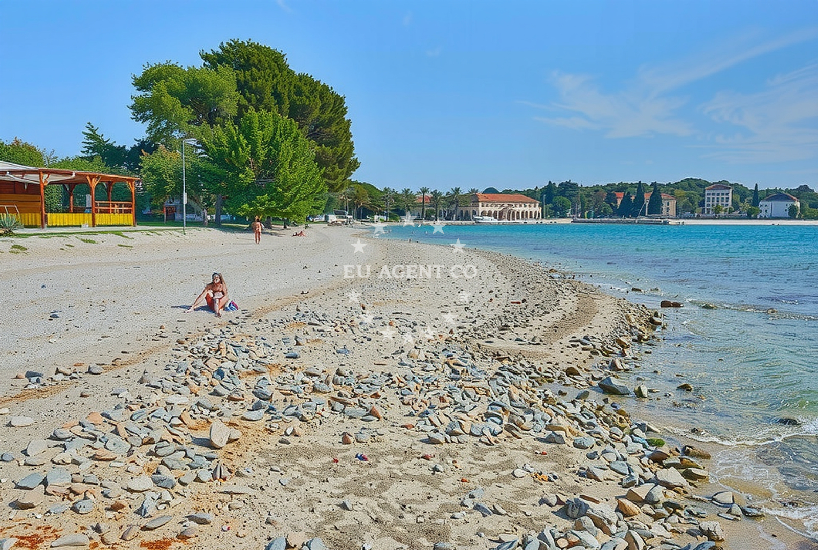 Shoreline and swimming area at Valbandon, Valbandon in Valbandon