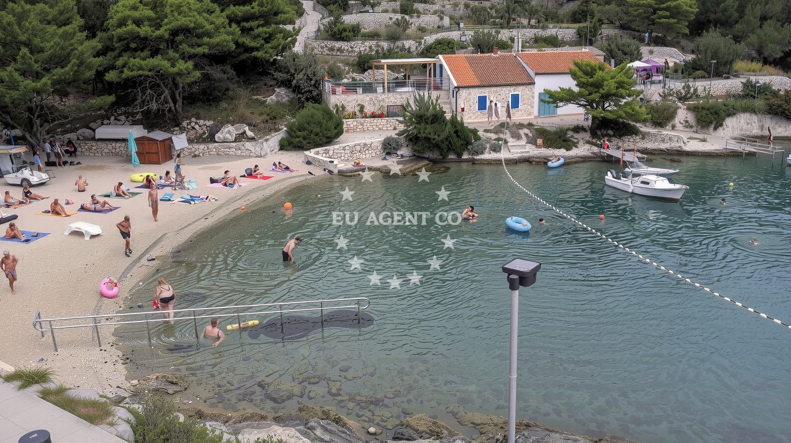 Sea and coastal view of Valdarke beach in Gravot 22, Mali Lošinj, Mali Lošinj