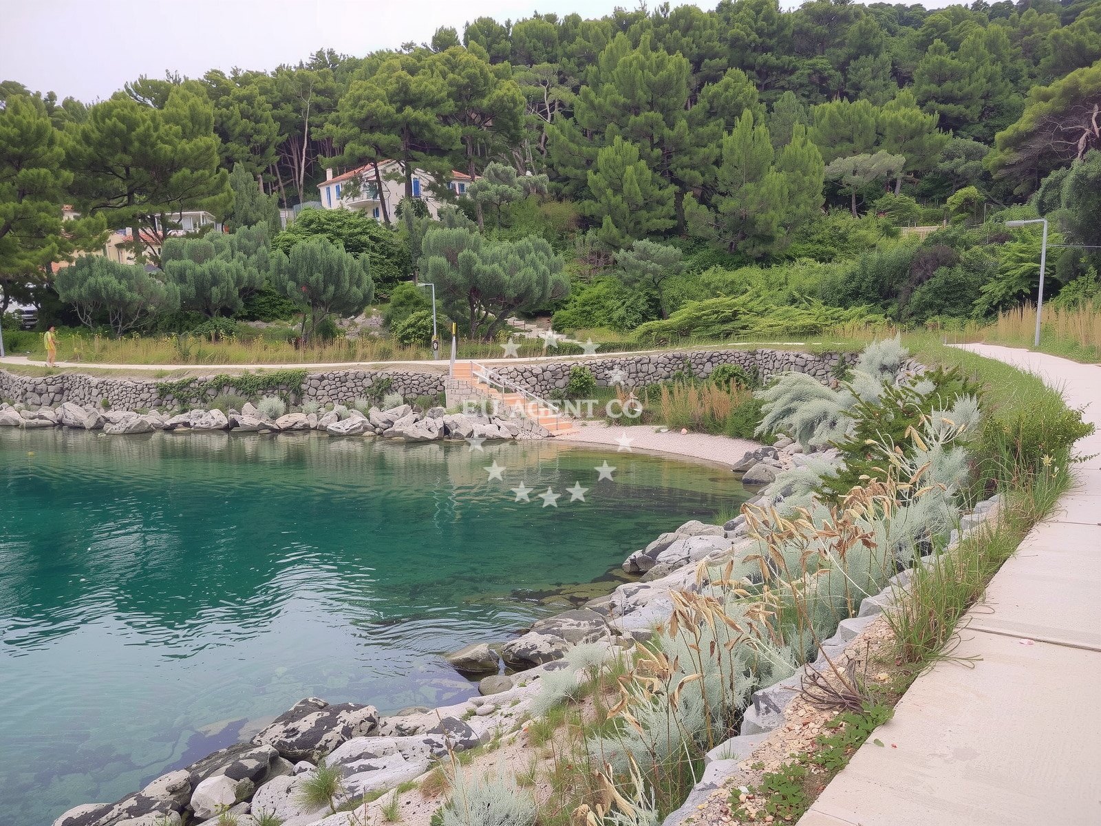 Sea and coastal view of Valdarke Dog Beach in Bukovica 16, Mali Lošinj