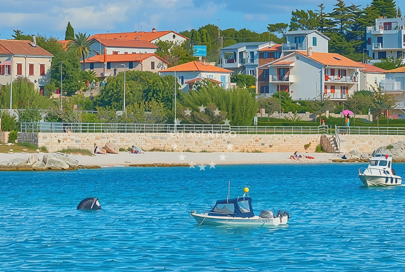 Sea and coastal view of Valdefora zapad, Pula in Valdefora zapad