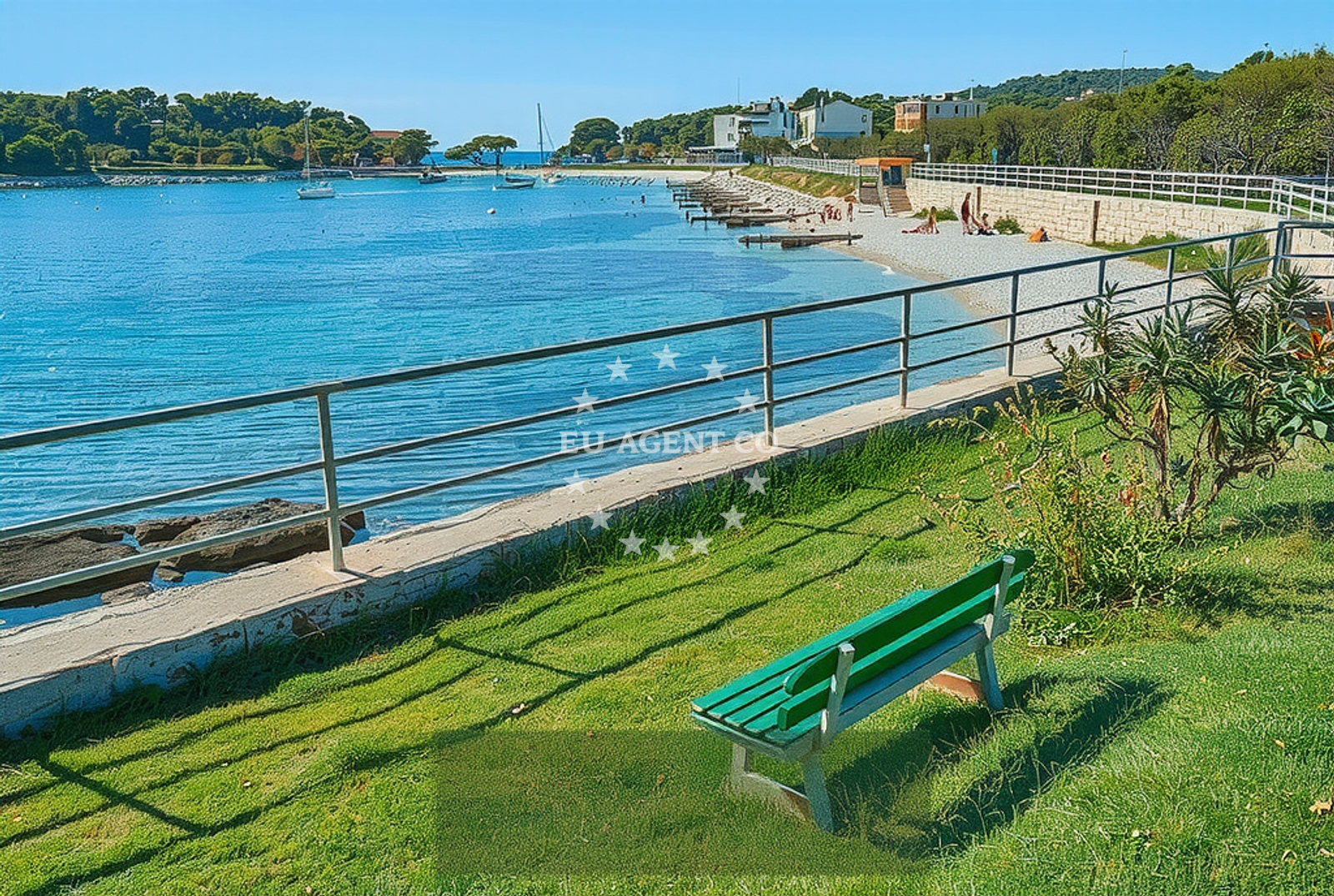 Beach facilities and surroundings at Valdefora zapad, Pula in Valdefora zapad