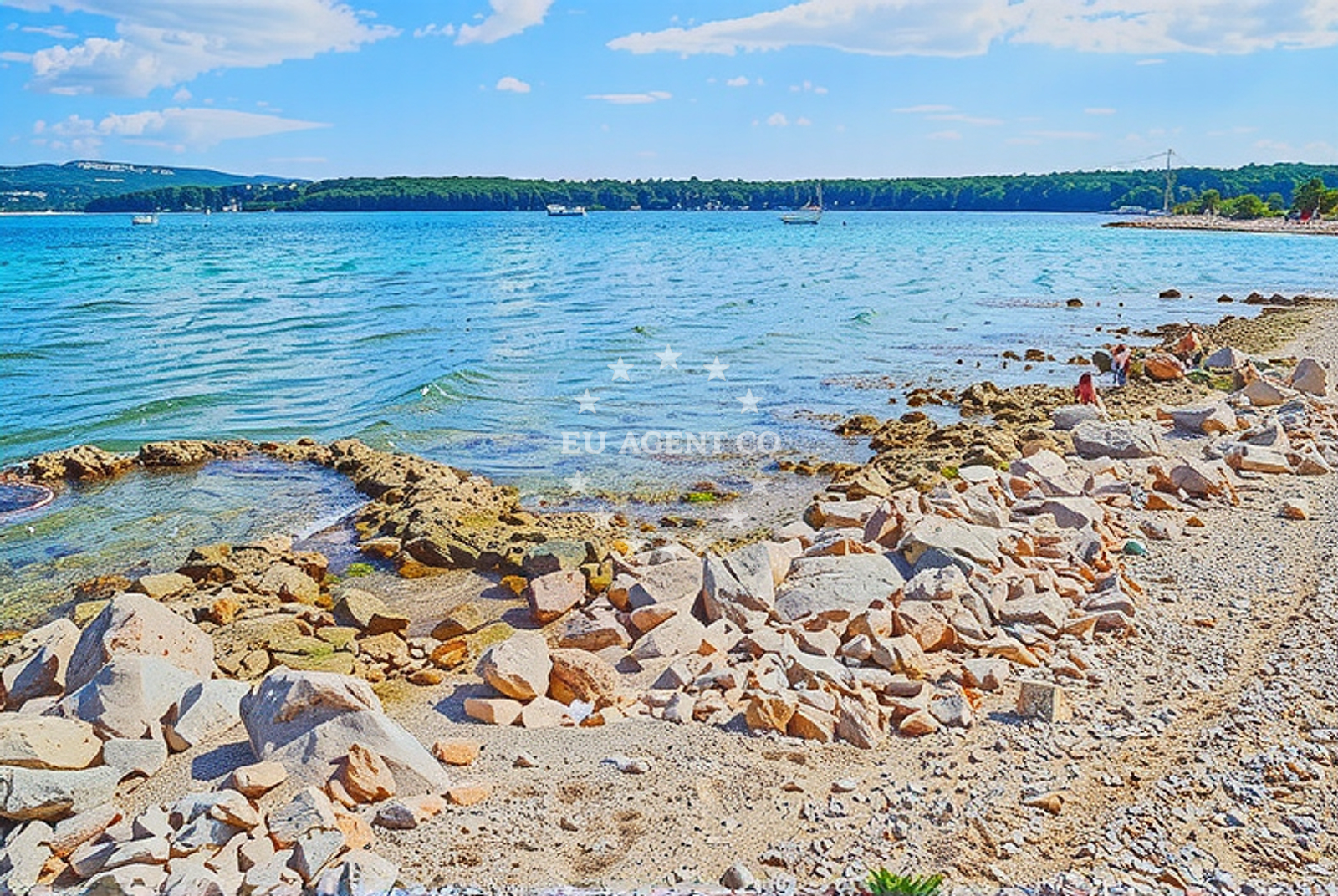 Shoreline and swimming area at Valdižun, Kornić (Krk) in Valdižun