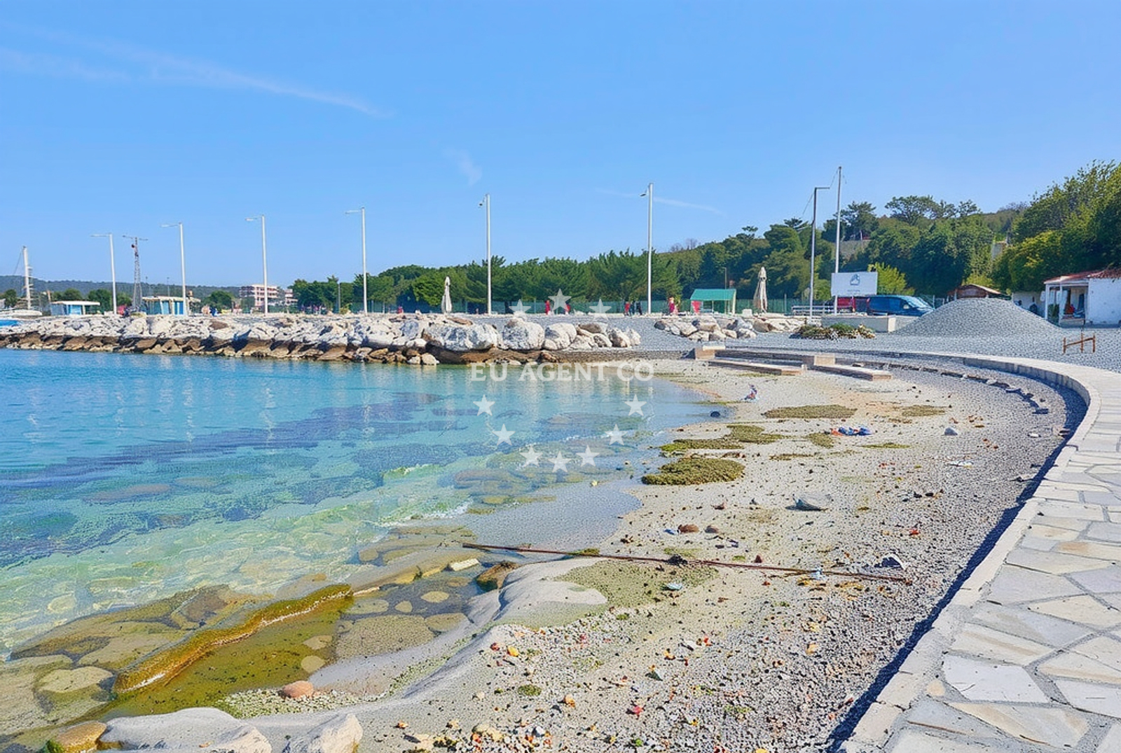 Beach facilities and surroundings at Valeta, Vabriga in Valeta
