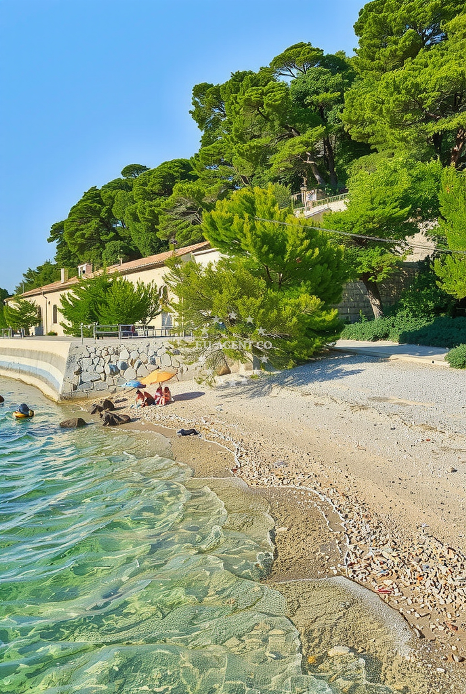 Sea and coastal view of Valmaggiore, Pula in Valmaggiore