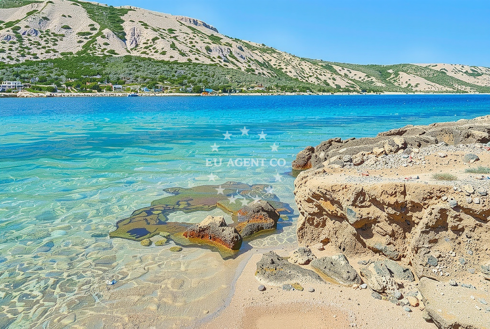 Beach facilities and surroundings at Valmartina zapad, Barbat na Rabu (Rab) in Valmartina zapad
