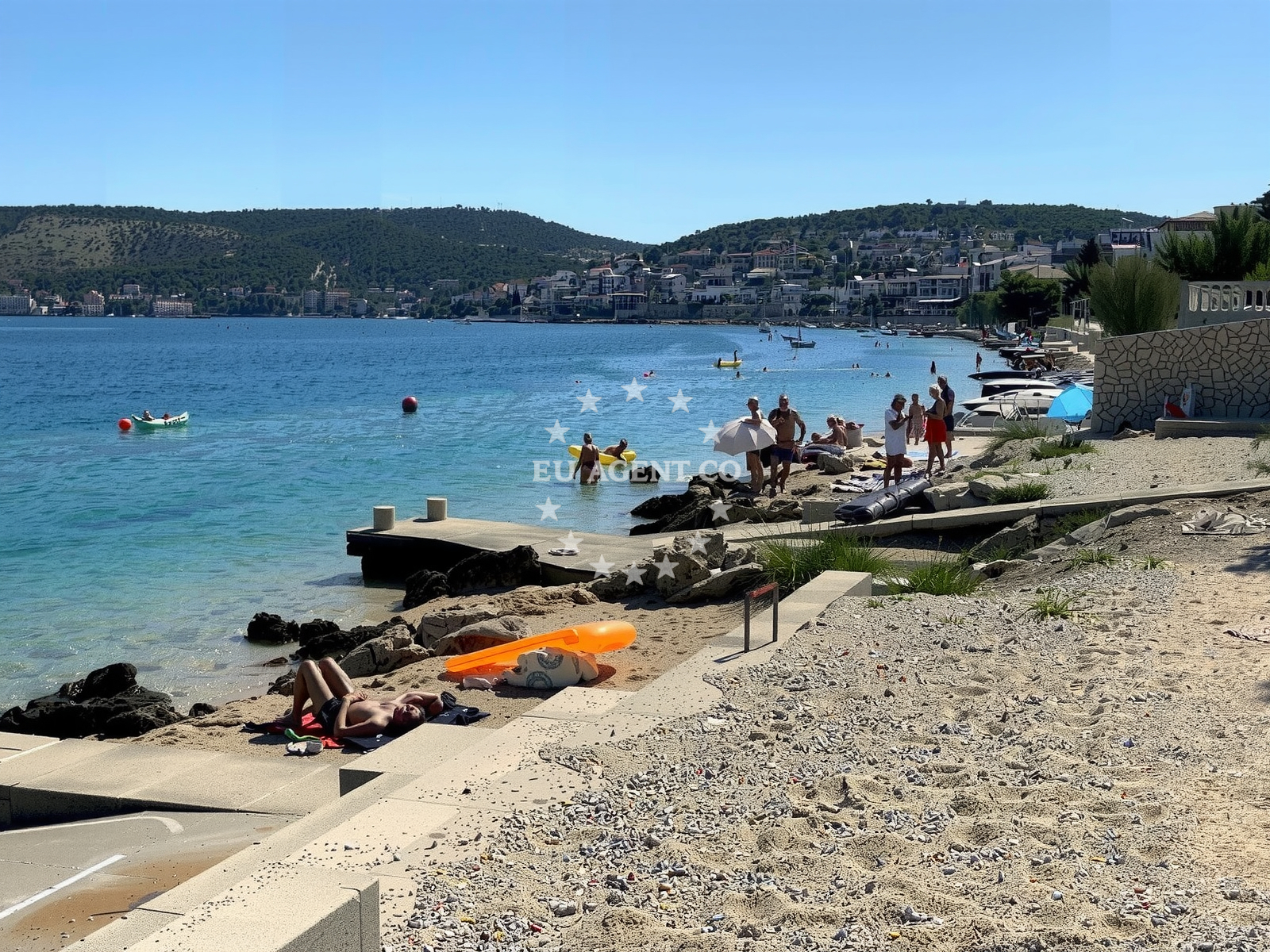Beach facilities and surroundings at Varos beach in Ražanj 246 G, Ražanj