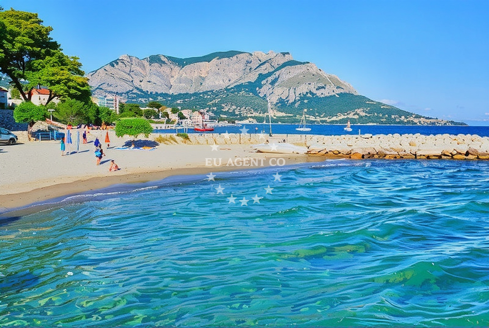 Shoreline and swimming area at Vavlje, Duće in Vavlje