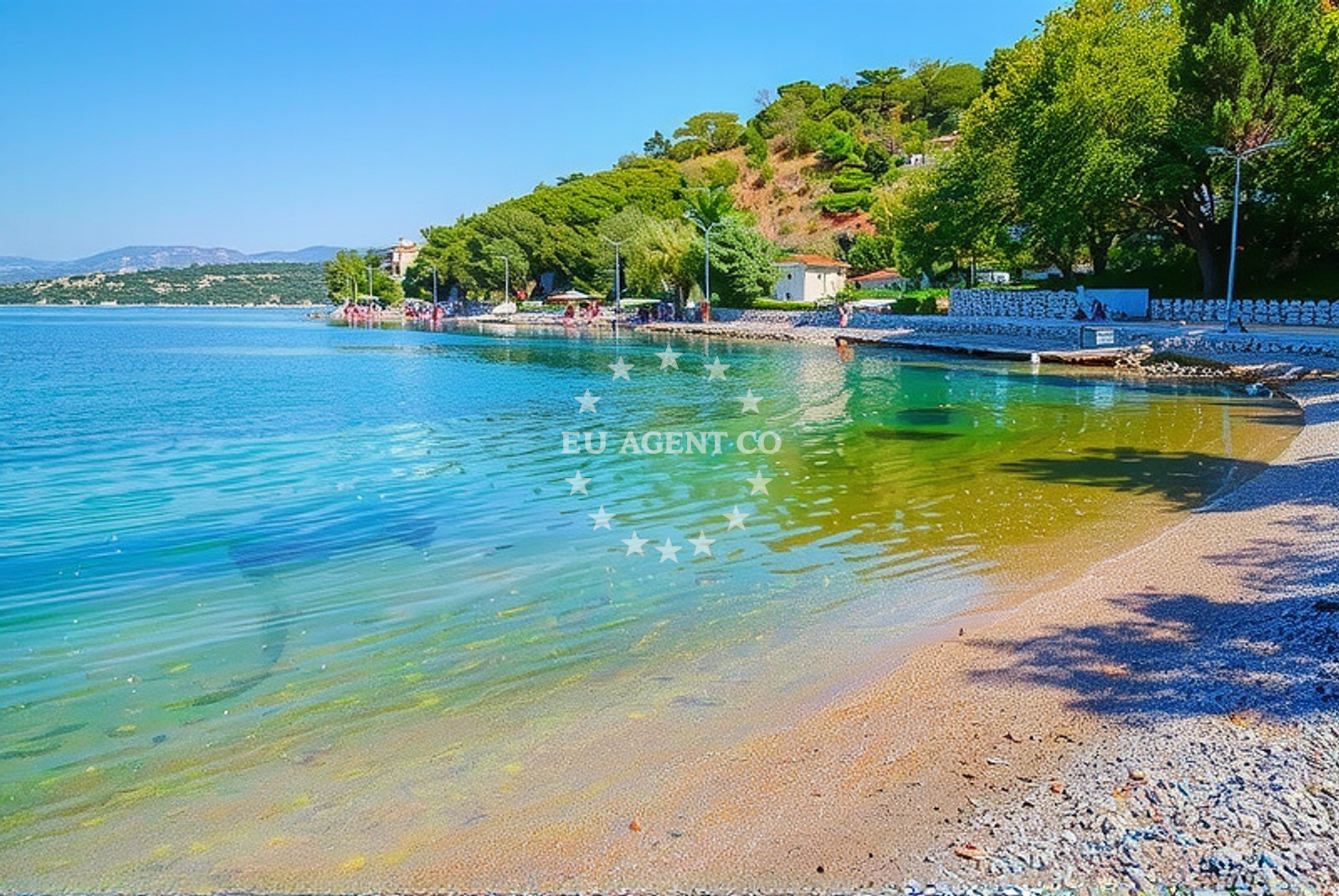 Sea and coastal view of Večja, Omišalj (Krk) in Večja