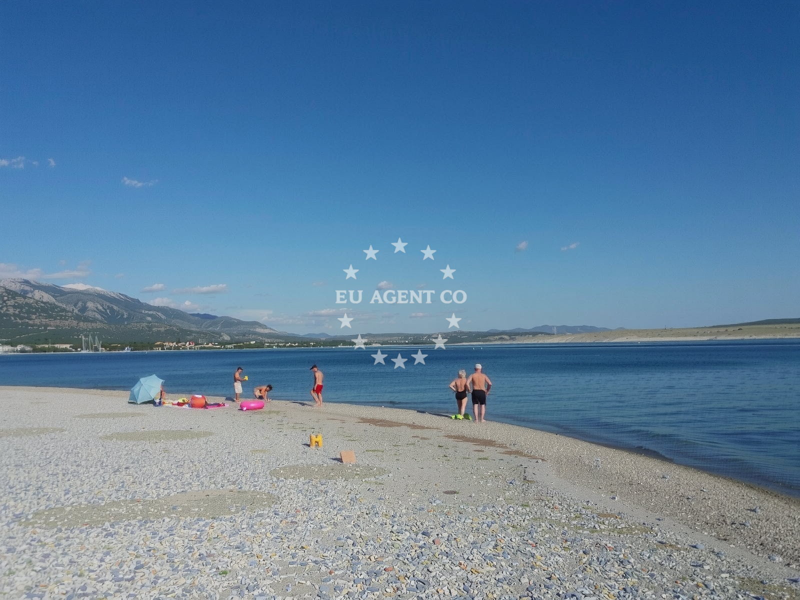 Shoreline and swimming area at Vecka Kula in Brine 3, Starigrad