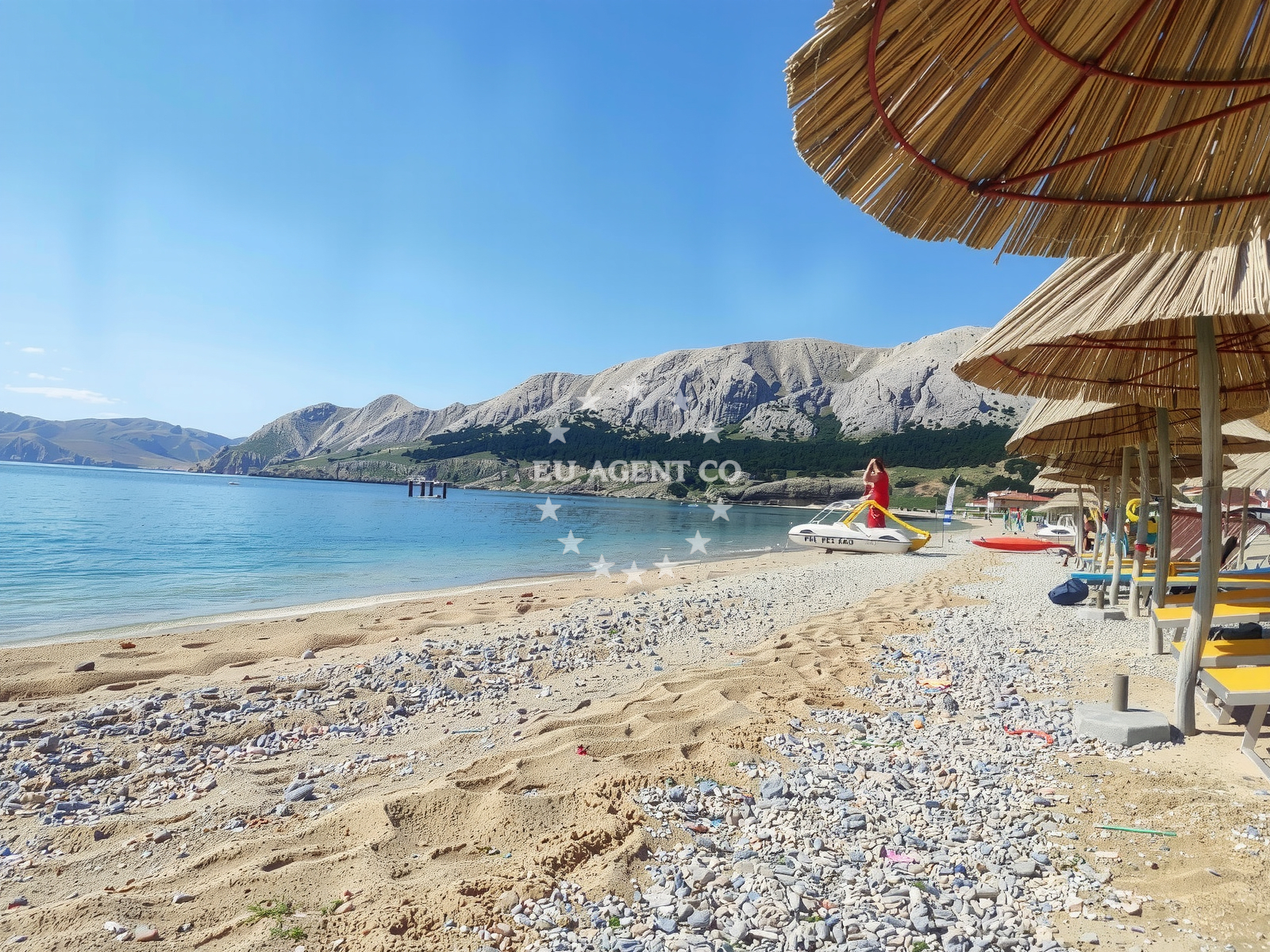 Shoreline and swimming area at Vela beach in Emila Geistlicha 52, Baška
