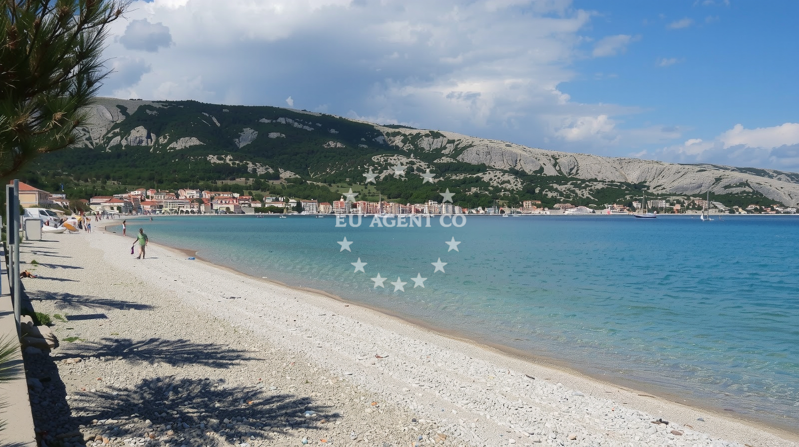 Sea and coastal view of Vela beach in Emila Geistlicha 52, Baška