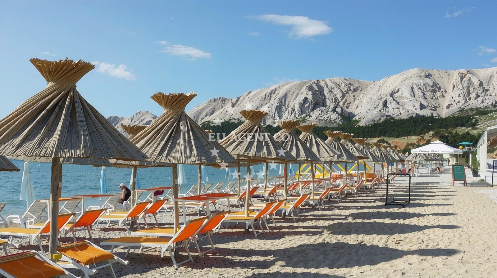 Beach facilities and surroundings at Vela beach in Emila Geistlicha 52, Baška