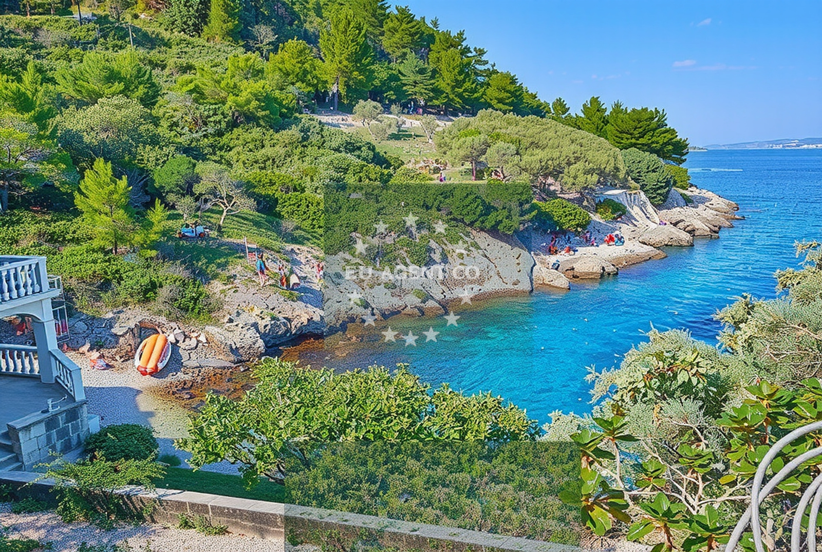 Shoreline and swimming area at Vela Borova, Blato (Korčula) in Vela Borova