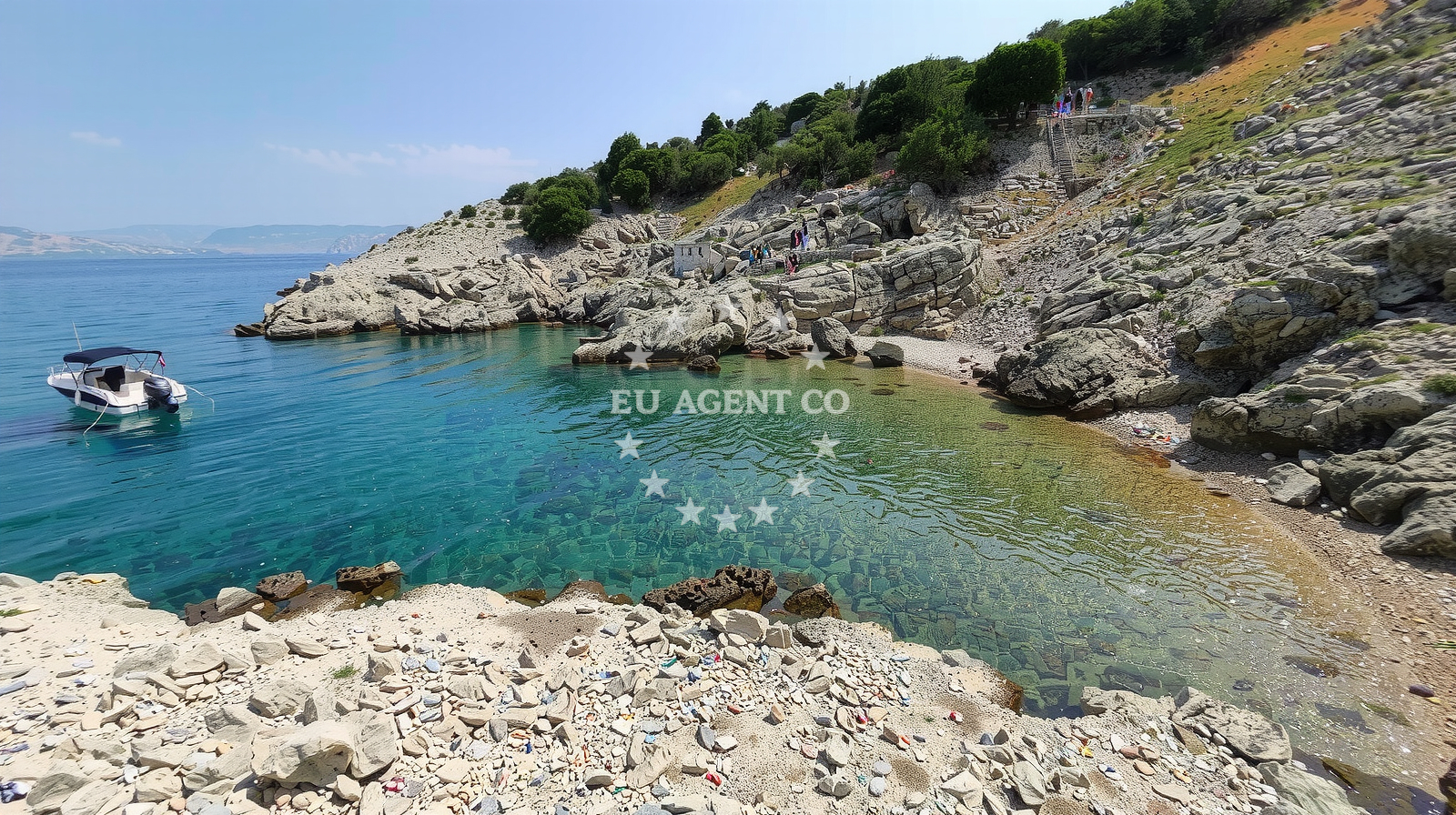 Sea and coastal view of Vela Draga Beach in Lopar 30 A, Lopar