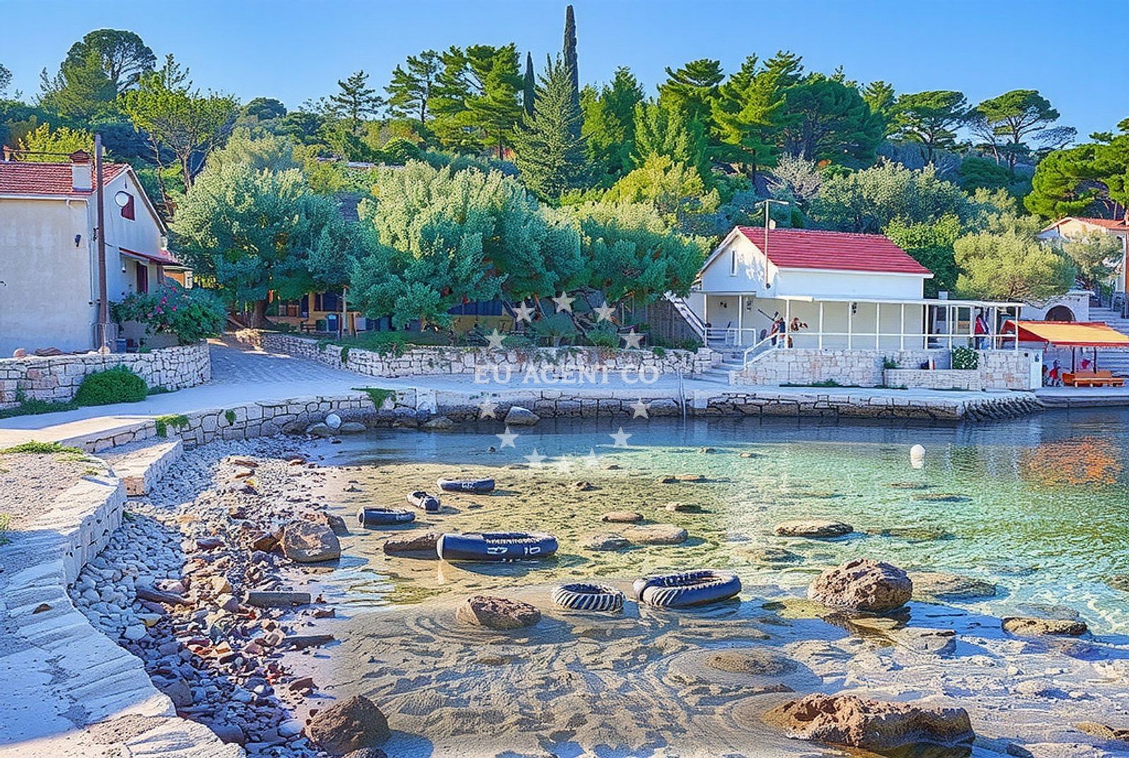 Shoreline and swimming area at Vela Gršćica istok, Blato (Korčula) in Vela Gršćica istok