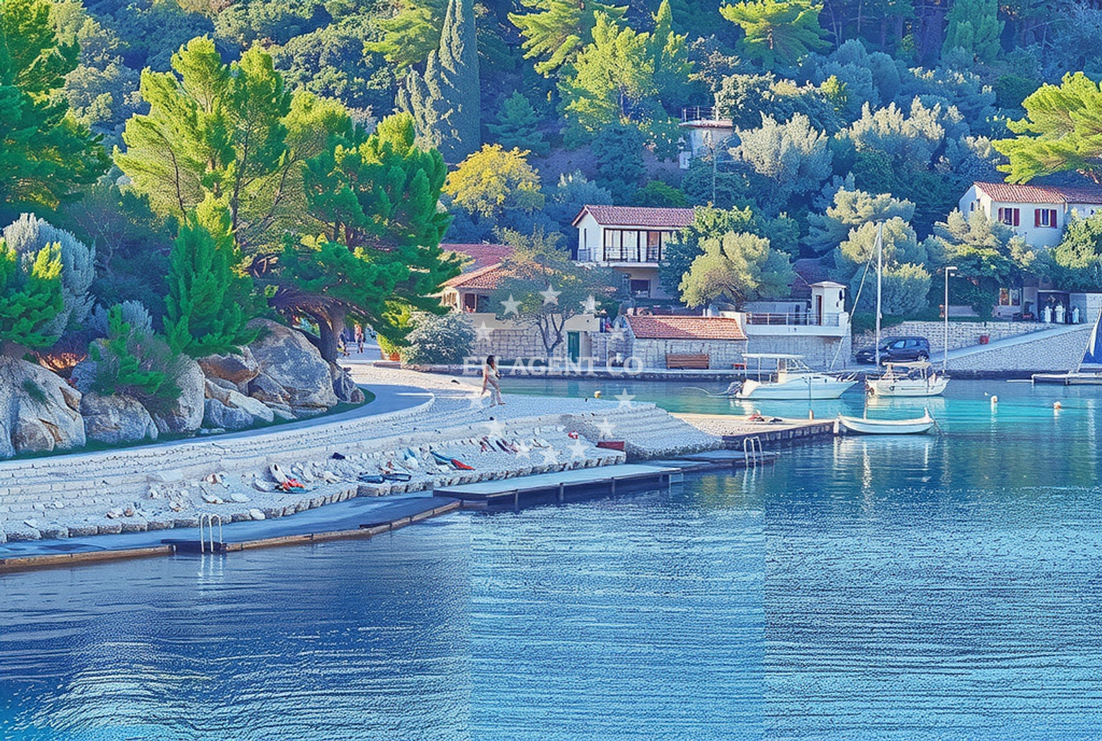 Sea and coastal view of Vela Gršćica istok, Blato (Korčula) in Vela Gršćica istok
