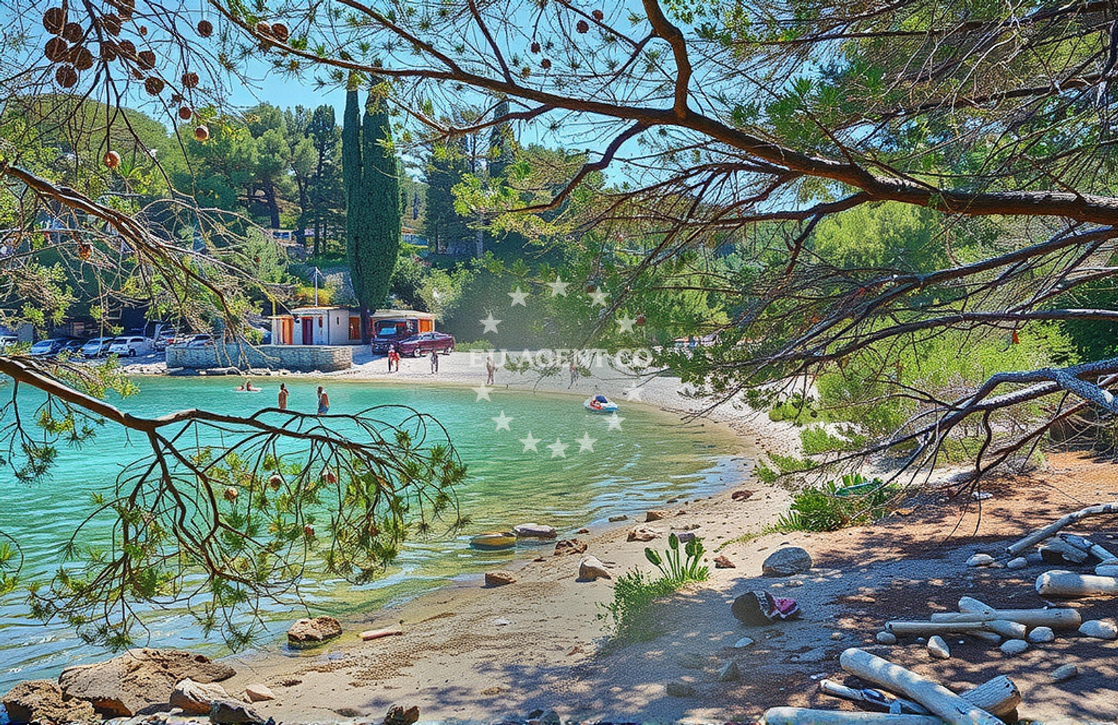Shoreline and swimming area at Vela luka zapad, Mirca (Brač) in Vela luka zapad