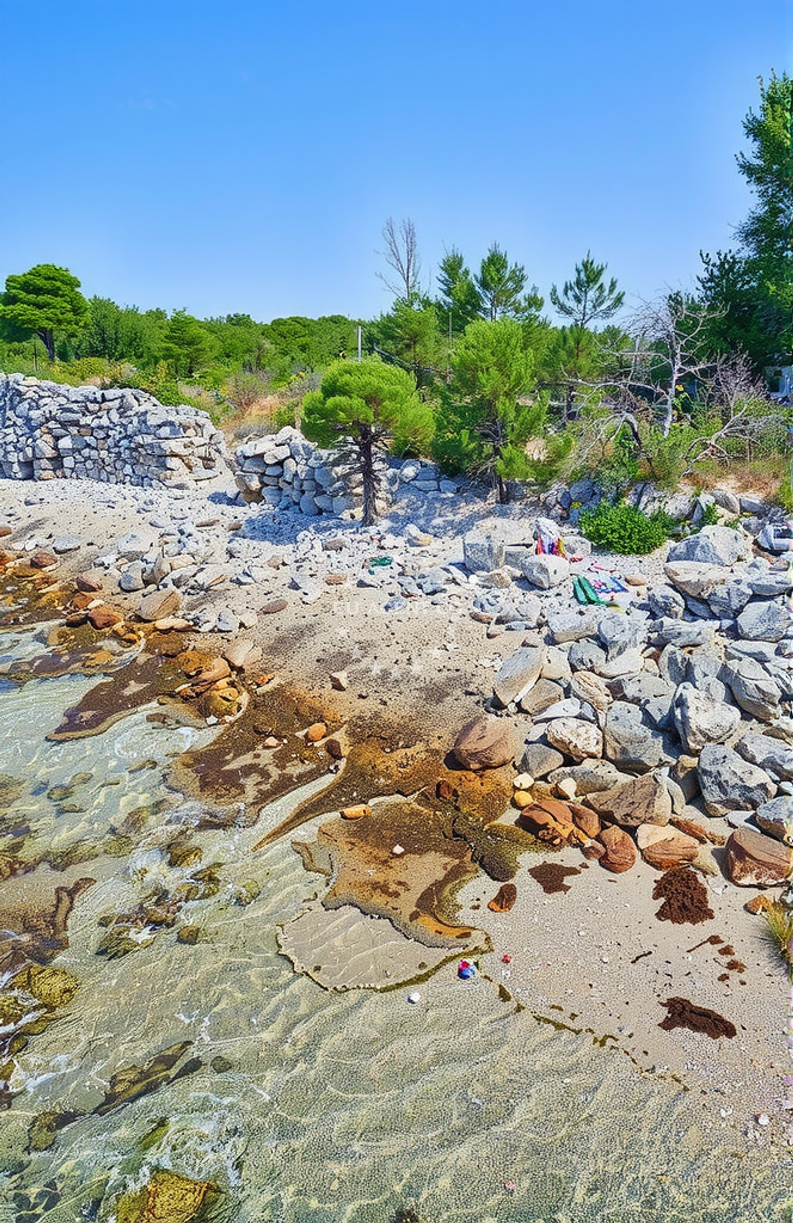 Sea and coastal view of Vela Oštrica, Zlarin (Zlarin) in Vela Oštrica