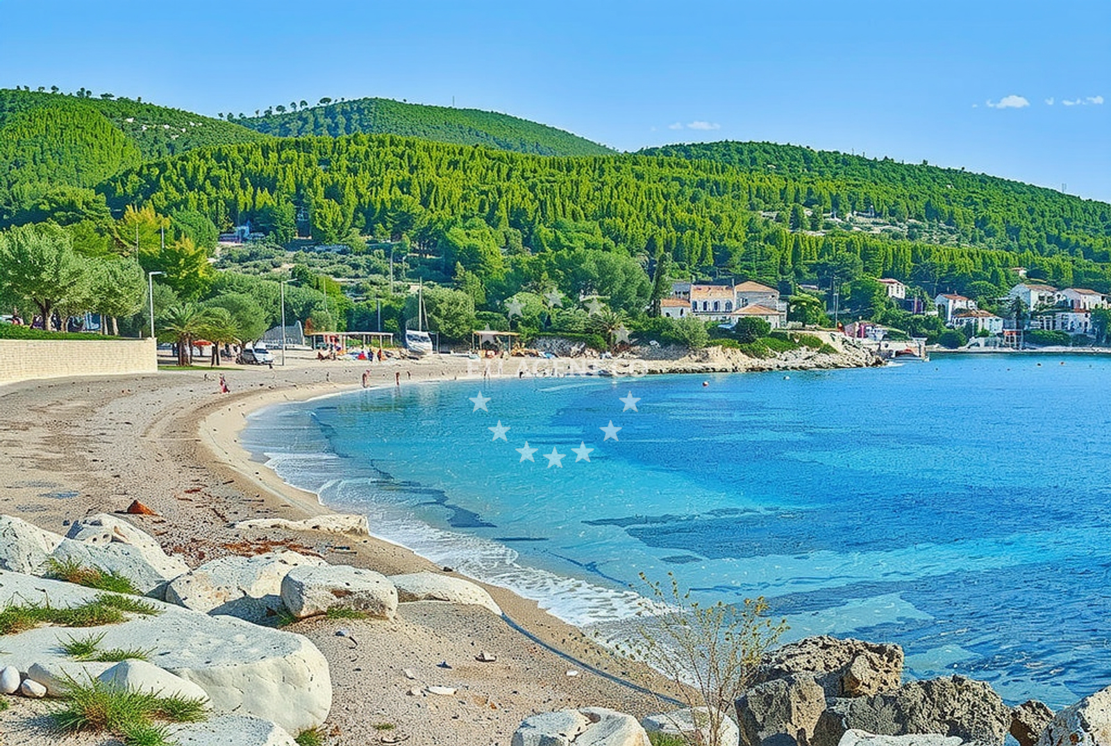 Additional view of Vela Prizba beach in 20217, Blato, Croatia, Prizba