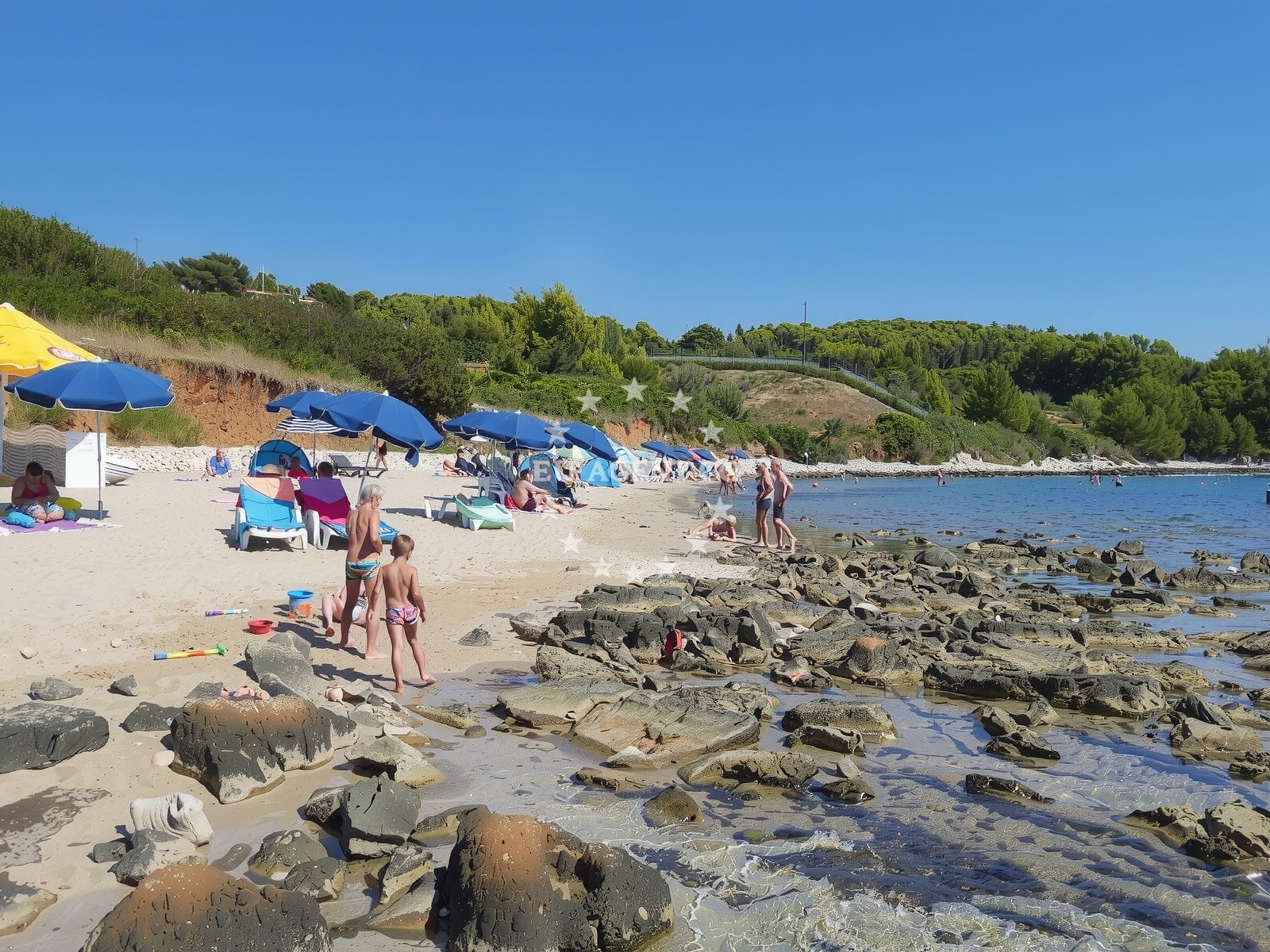 Sea and coastal view of Vela Przina beach in 487 Lumbarda, Lumbarda