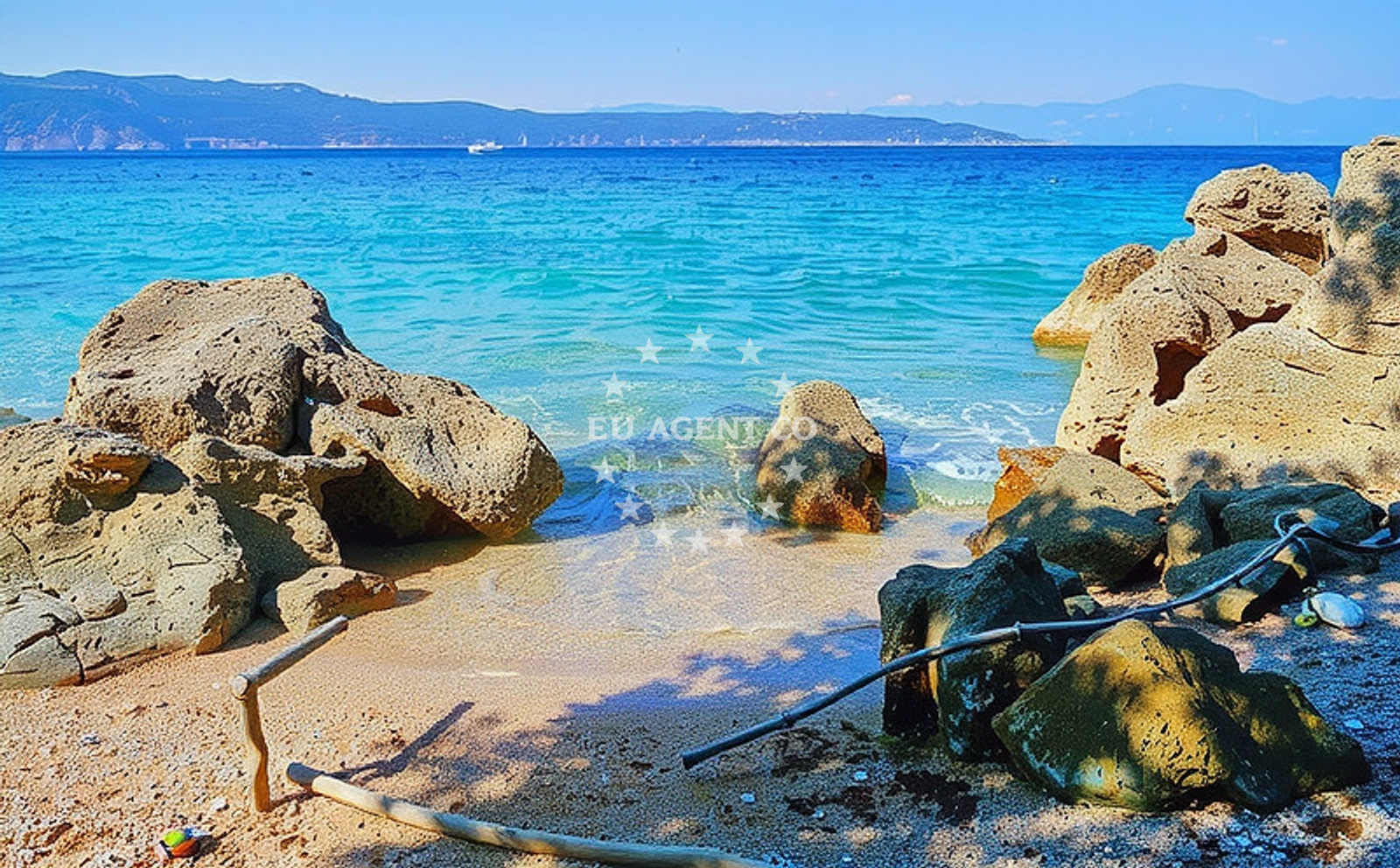 Shoreline and swimming area at Vela Riva, Poljica (Krk) in Vela Riva