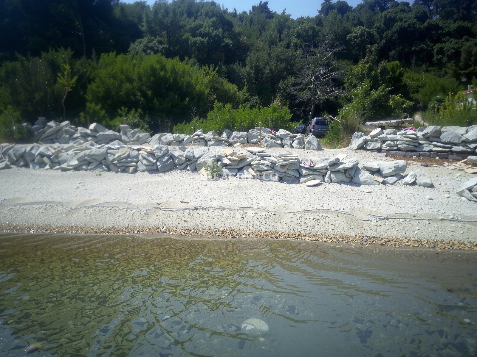 Sea and coastal view of Vela Vrbovica II beach