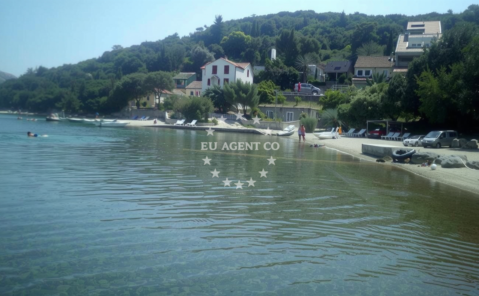 Beach facilities and surroundings at Vela Vrbovica II beach