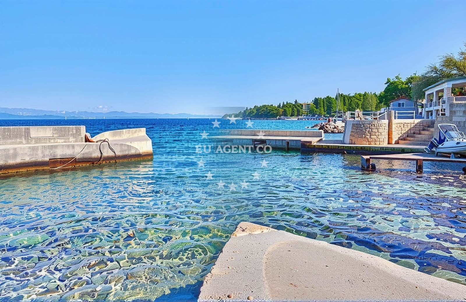 Sea and coastal view of Vela Žukova, Blato (Korčula) in Vela Žukova