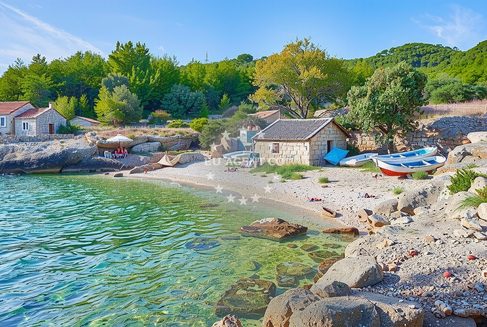Overview of Veli Črvanj, Zastražišće (Hvar) in Veli Črvanj