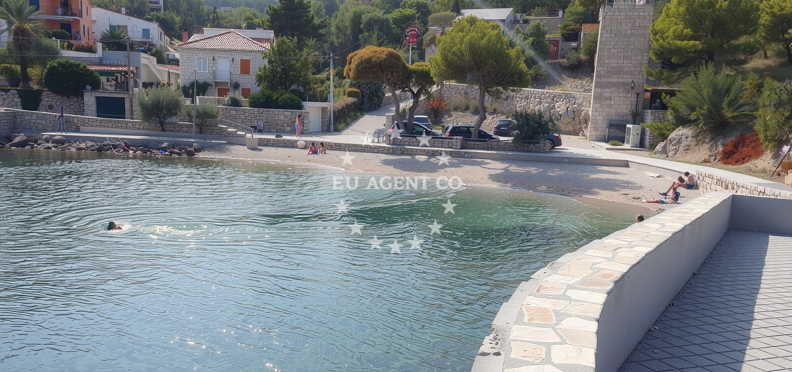 Beach facilities and surroundings at Veli Dolacbeach in Sv. Nikole 27, Stomorska