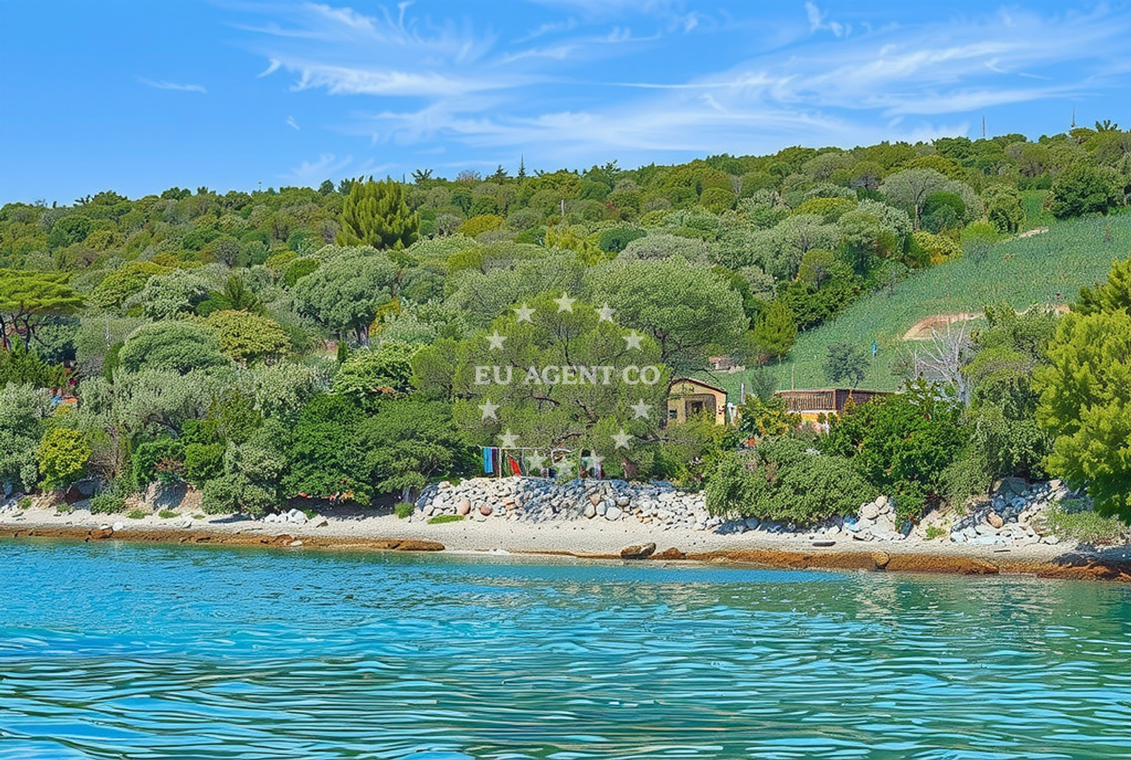 Beach facilities and surroundings at Veli kus, Rivanj (Rivanj) in Veli kus