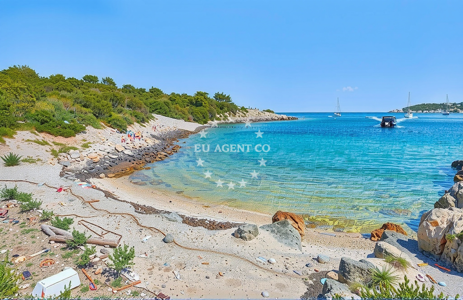 Shoreline and swimming area at Veli vrh, Žirje (Žirje) in Veli vrh