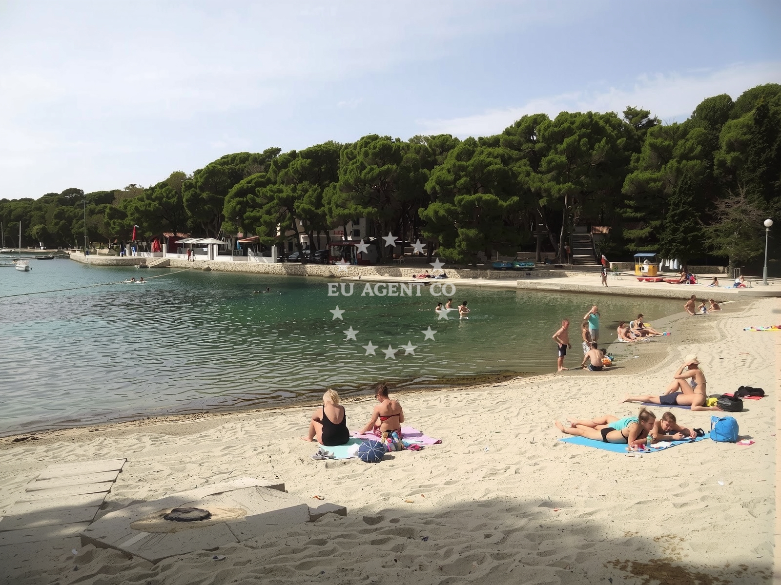 Sea and coastal view of Veli Zal II beach in Cikat 9, Mali Lošinj
