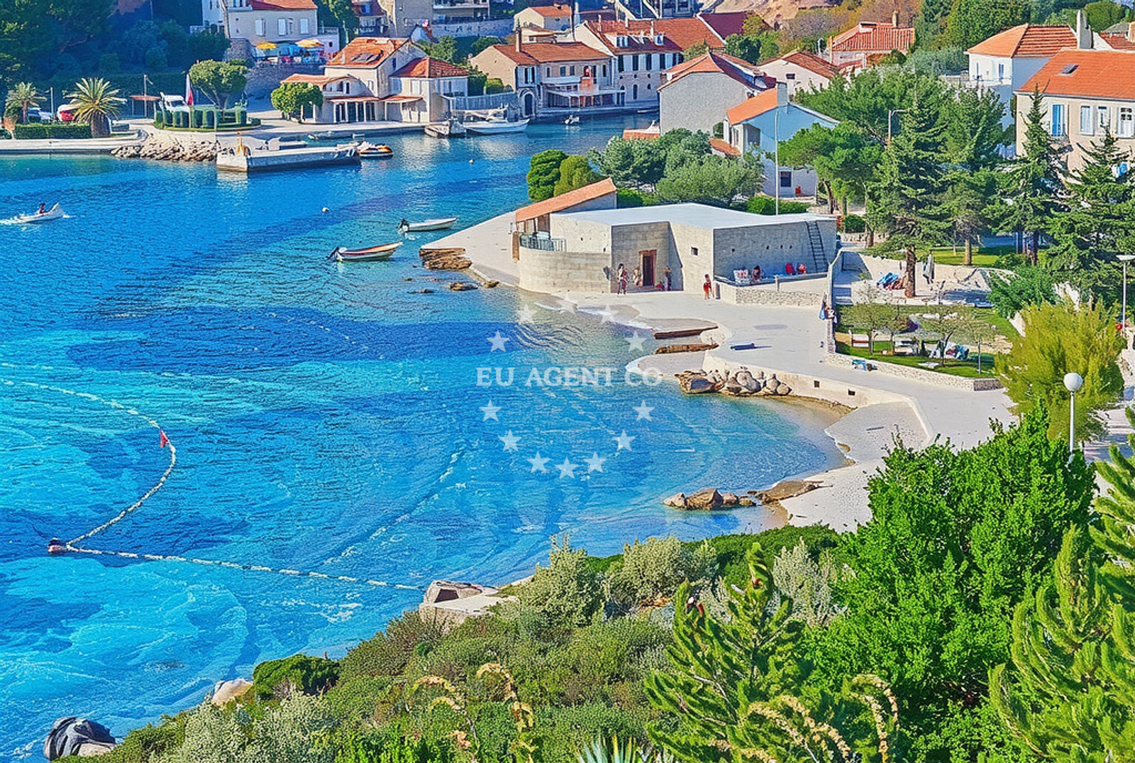 Shoreline and swimming area at Velika Klačina, Suđurađ (Šipan) in Velika Klačina