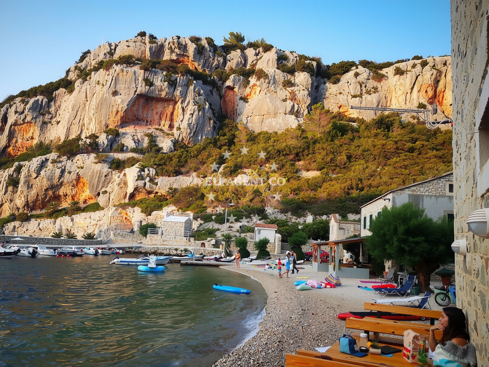 Additional view of Velika Stiniva beach in Uvala Vela Stiniva, Zastražišće