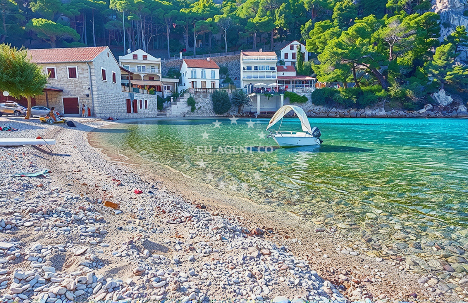 Additional view of Velika Stiniva beach in Uvala Vela Stiniva, Zastražišće