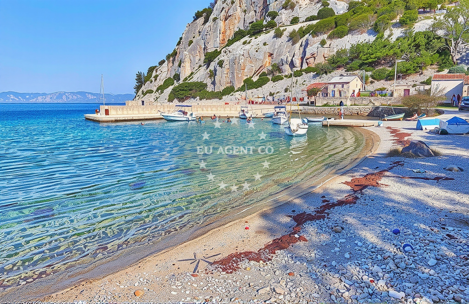 Additional view of Velika Stiniva beach in Uvala Vela Stiniva, Zastražišće