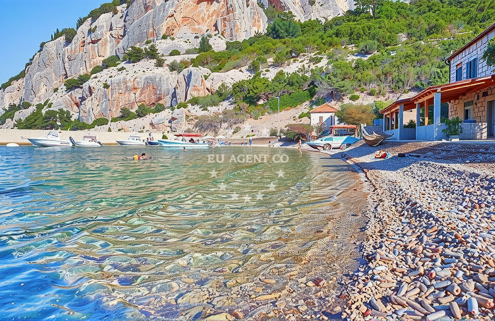 Additional view of Velika Stiniva beach in Uvala Vela Stiniva, Zastražišće