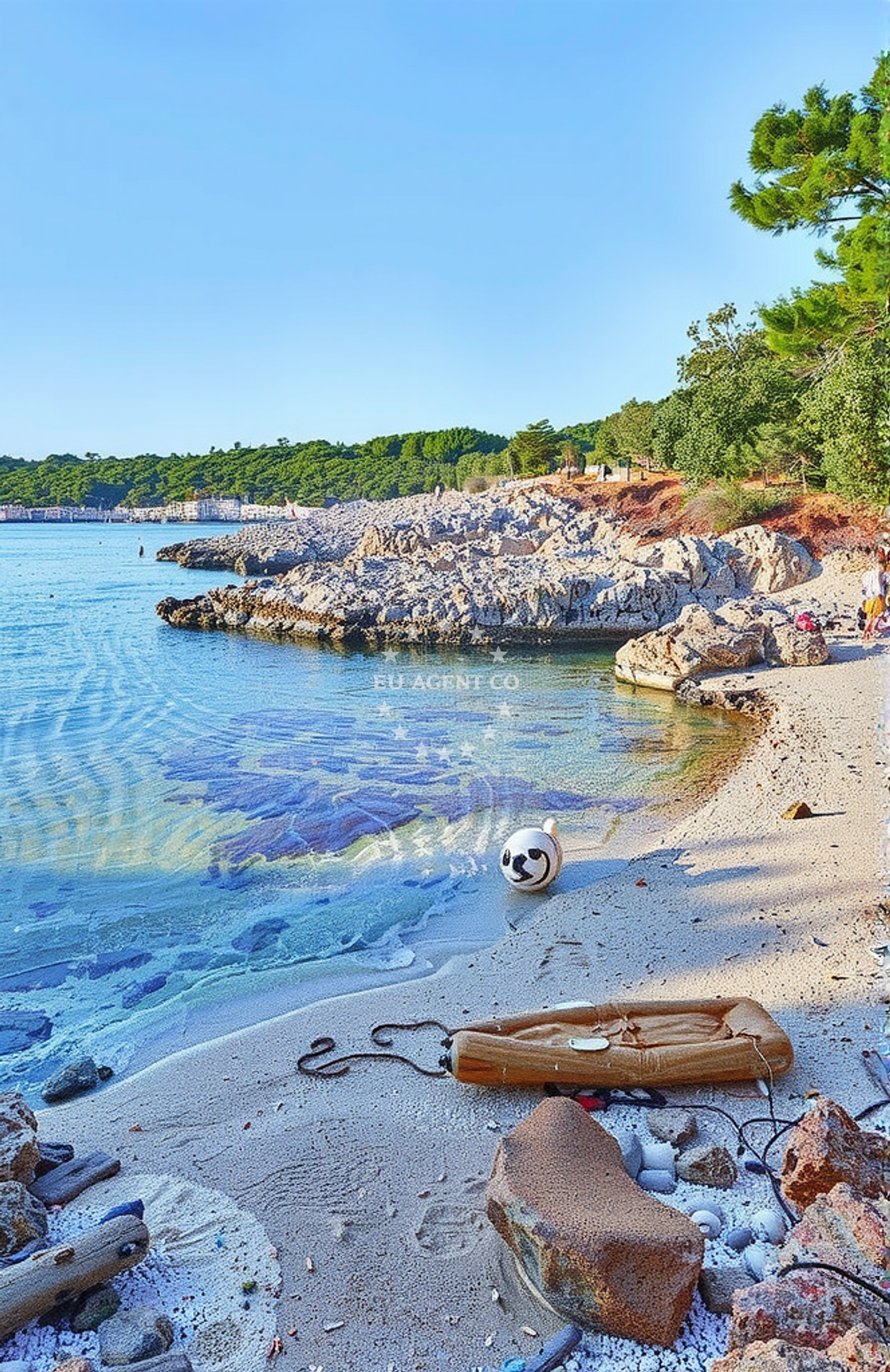 Beach facilities and surroundings at Velika Tizna, Ćunski (Lošinj) in Velika Tizna