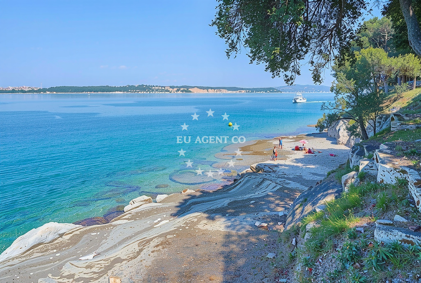 Sea and coastal view of Veliki rt, Vabriga in Veliki rt